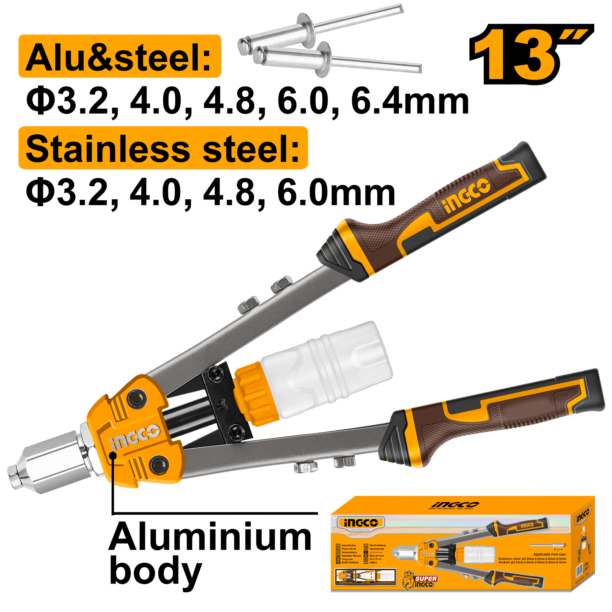 REMACHADORA MANUAL 13"- INGCO HR131