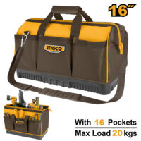 BOLSO DE TELA RIGIDO BASE PLASTICA  16''-INGCO HTBG08