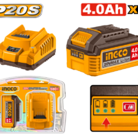 BLISTER CARGADOR 2AH Y BATERIA  4AH-INGCO FBCPK1012-4