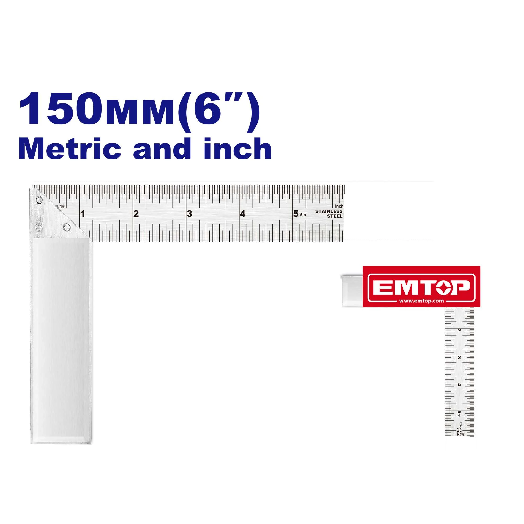 ESCUADRA ALUMINIO/ACERO 150 MM EMTOP EMSR2915