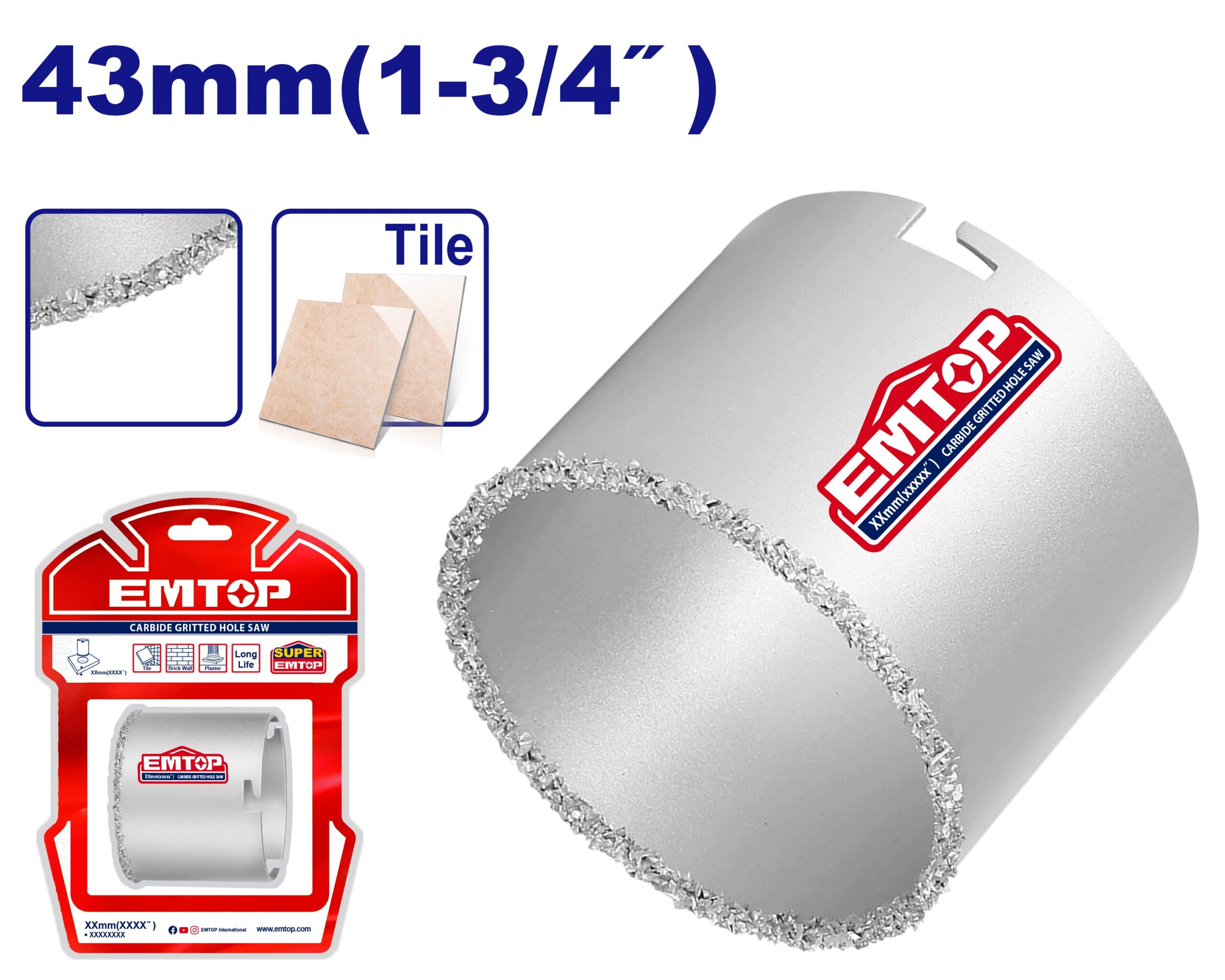 MECHA COPA TUNGSTENO 43 MM S EMTOP EHSW20431