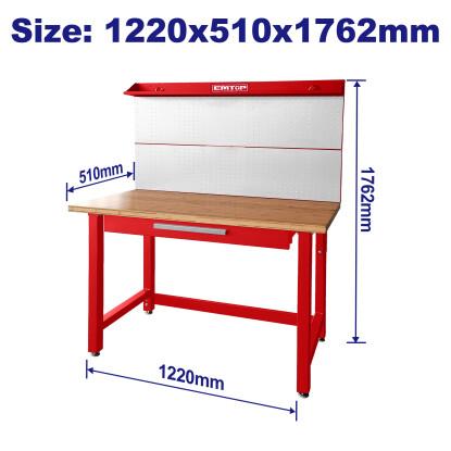 BANCO DE TRABAJO METALICO 1220x510x1762MM EMTOP EMCS5A03