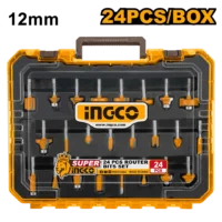 MECHAS FRESADAS X 24PCS 12MM MALETIN- INGCO AKRT24122