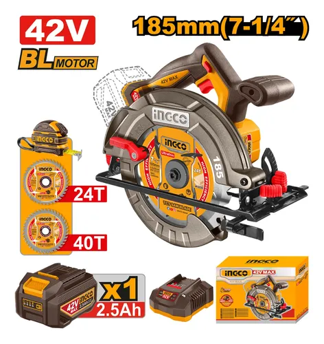 SIERRA CIRCULAR 42V 7 1/4''-185MM INGCO CSLI4218511-4