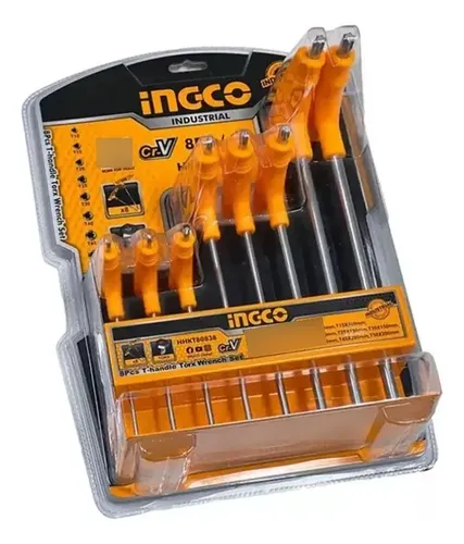 LLAVES TORX BLISTER 8PCS CON MANGO-INGCO HHKT80838