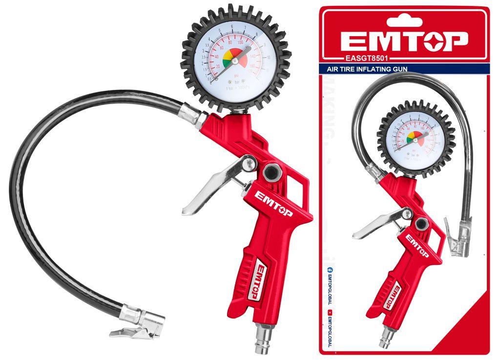 PISTOLA PARA INFLAR CON MEDIDOR NEUMATICO-EMTOP EASGT8501