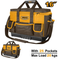 BOLSO DE TELA RIGIDO 16'' 25 BOLSILLOS-INGCO HTBG10