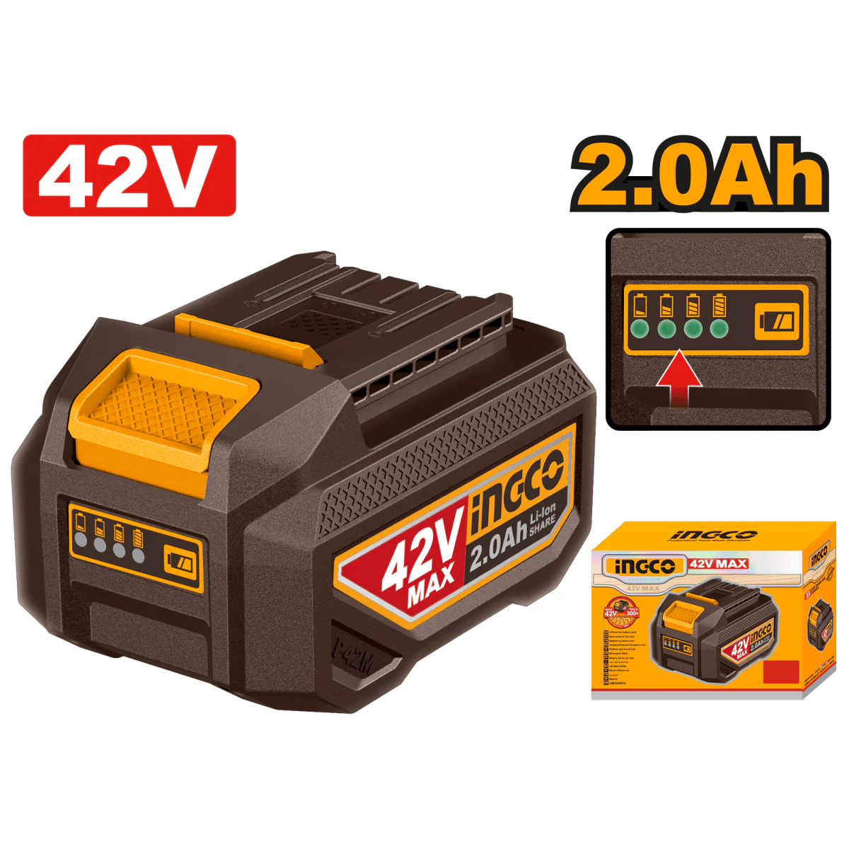 BATERIA 2.0 AH 42V INGCO FBLI42201