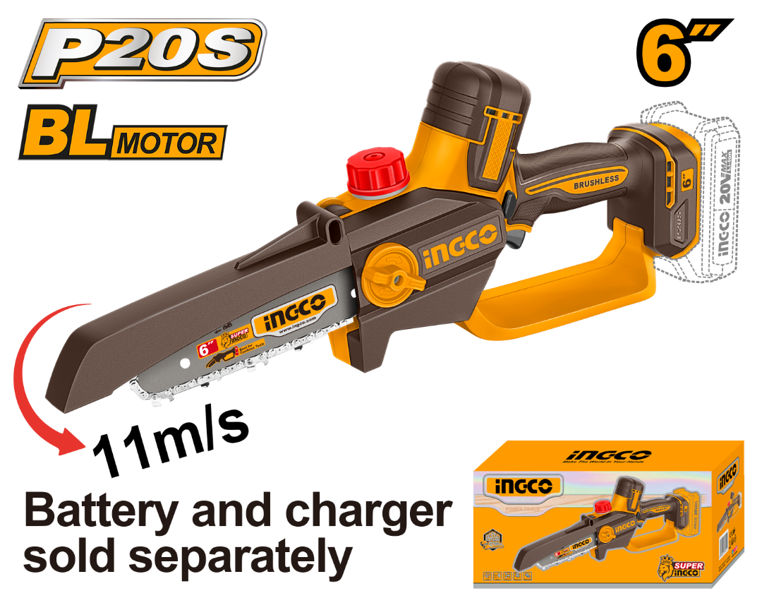 MOTOSIERRA MINI 6''/150MM 20V BRUSHLESS-INGCO CGSLI2066