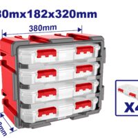 ORGANIZADOR INCOLORO 4 DIVISIONES-EMTOP EMTB8344