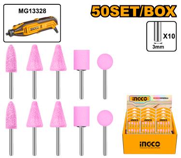 PUNTAS MONTADAS SURTIDAS MINI TORNO X 10PCS-INGCO AKB1012