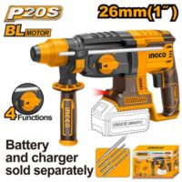 ROTOMARTILLO 2.5J 20V 26MM SIN CARGADOR NI BATERIA- INGCO CRHLI20228