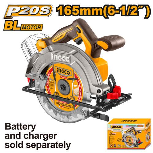 SIERRA CIRCULAR 6" 1/2PLG 165MM 20V INGCO CSLI1652