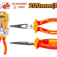 PINZA DE PUNTA CHATA 8"-200MM DIELECTRICO - INGCO HILNP28208