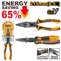 PINZA DE PUNTA CHATA ACCION 8.5"-215MM - INGCO HCLNP58200