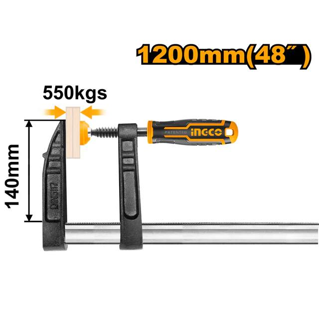 PRENSA SARGENTO F 140 X1200MM INDUSTRIAL HFC021401