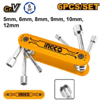 LLAVES TUBO PLEGABLES 5-12MM X 6PCS - INGCO HFND0601