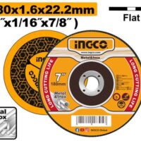DISCO CORTE 180X1.6X2,2MM ABRASIVO METAL-INGCO MCD161801