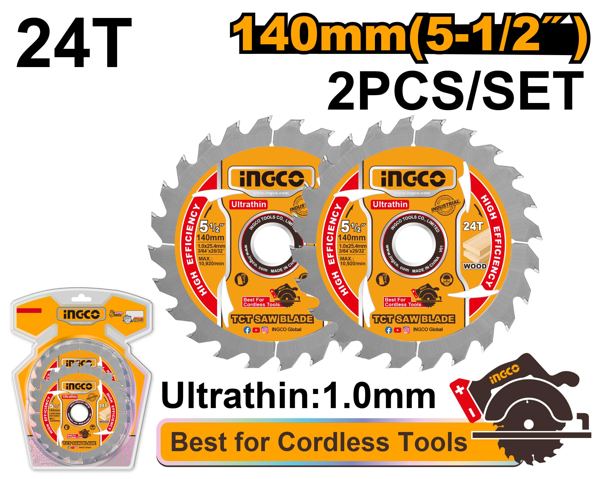 DISCO SIERRA CIRCULAR 140MM X 2PCS-INGCO TSB1403