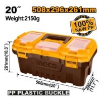 CAJA PLASTICA CON CIERRE PLASTICO 20''-INGCO PBX2001