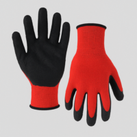 GUANTE SEGOD RESPALDO POLIESTER BAÑO LATEX ROJO PN-GL01T9
