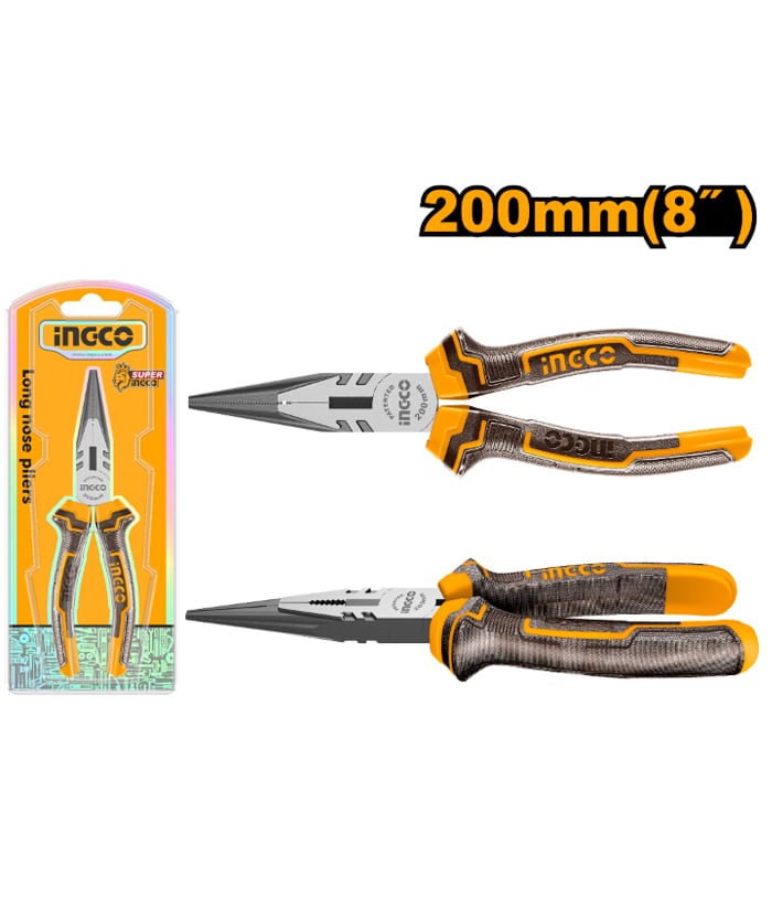 PINZA PUNTA CHATA 8" 160MM-INGCO HLNP08208