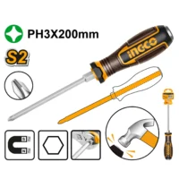 DESTORNILLADOR GOLPE HEXAG PH3.0X200MM-INGCO HGTPH3200
