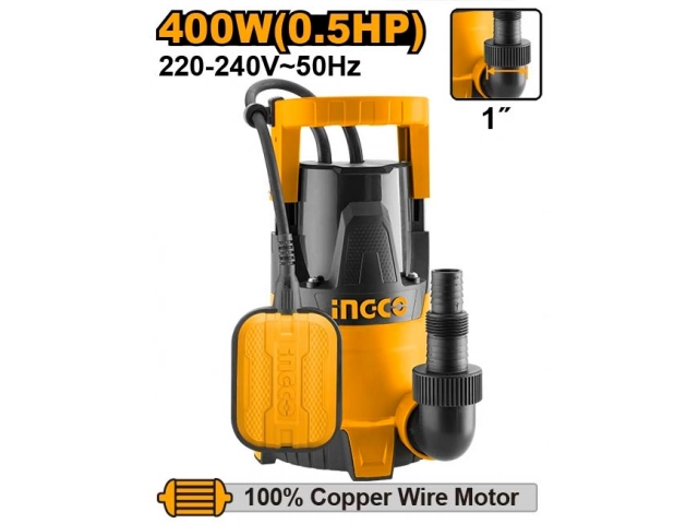 BOMBA SUMERGIBLE AGUA LIMPIA 0.5HP-INGCO SPC4008-4