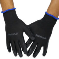 GUANTE SUPERNET POLIESTER BAÑO NITRILO NEGRO LB-NT