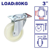 RUEDA FIJA 3" 80KG-EMTOP EMJL5331