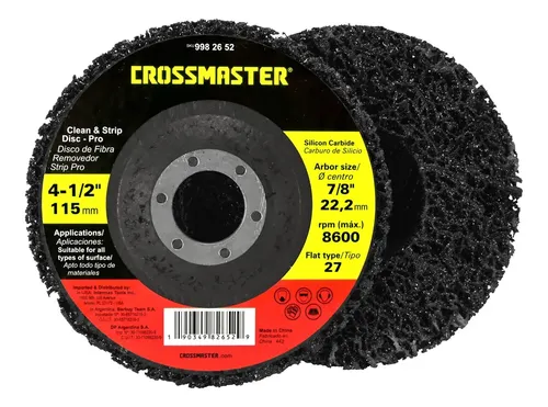 DISCO DE FIBRA ABRASIVO 115MMX22.2MM CROSSMASTER 9962652