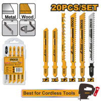 HOJAS PARA SIERRA CALADORA X 20PCS METAL/ALUMINIO/MADERA INGCO JSBT2001