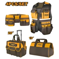 COMBO CHALECO, BOLSO 16", BOLSO CON RUEDAS20" Y CINTURON INGCO COS230910