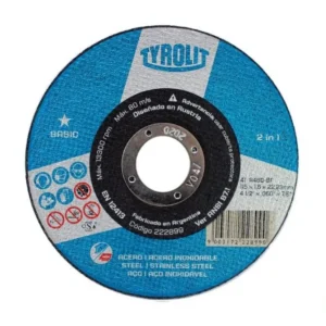 DISCO CORTE RECTO FINO TYROLIT A46 114X1.6X22 BASI 222899