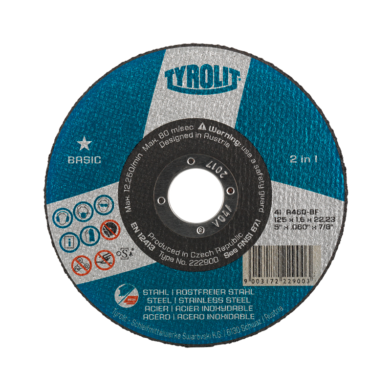 DISCO CORTE RECTO FINO TYROLIT A60 114X1.0X22 BASIC 34051373