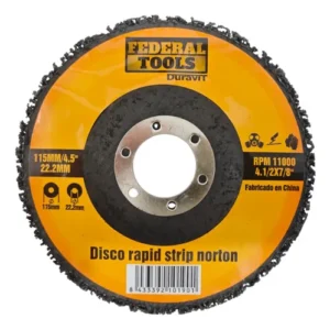 DISCO DE FIBRA ABRASIVO 115MMX22.2MM FEDERAL TOOLS 812301