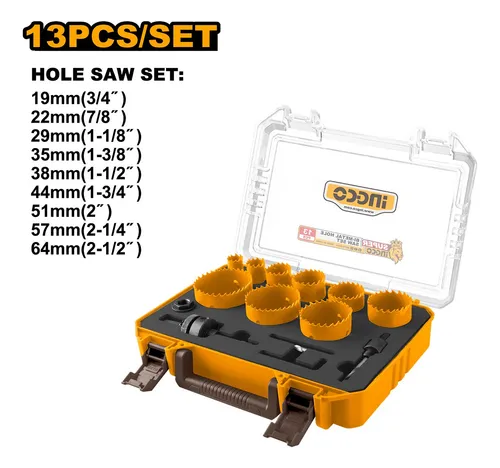 SIERRAS COPA BIMETALICAS X 9 PCS-INGCO AKH0132