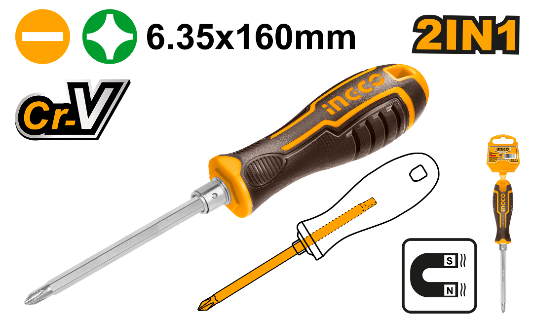 DESTORNILLADOR 2 EN 1-INGCO AKISD0201