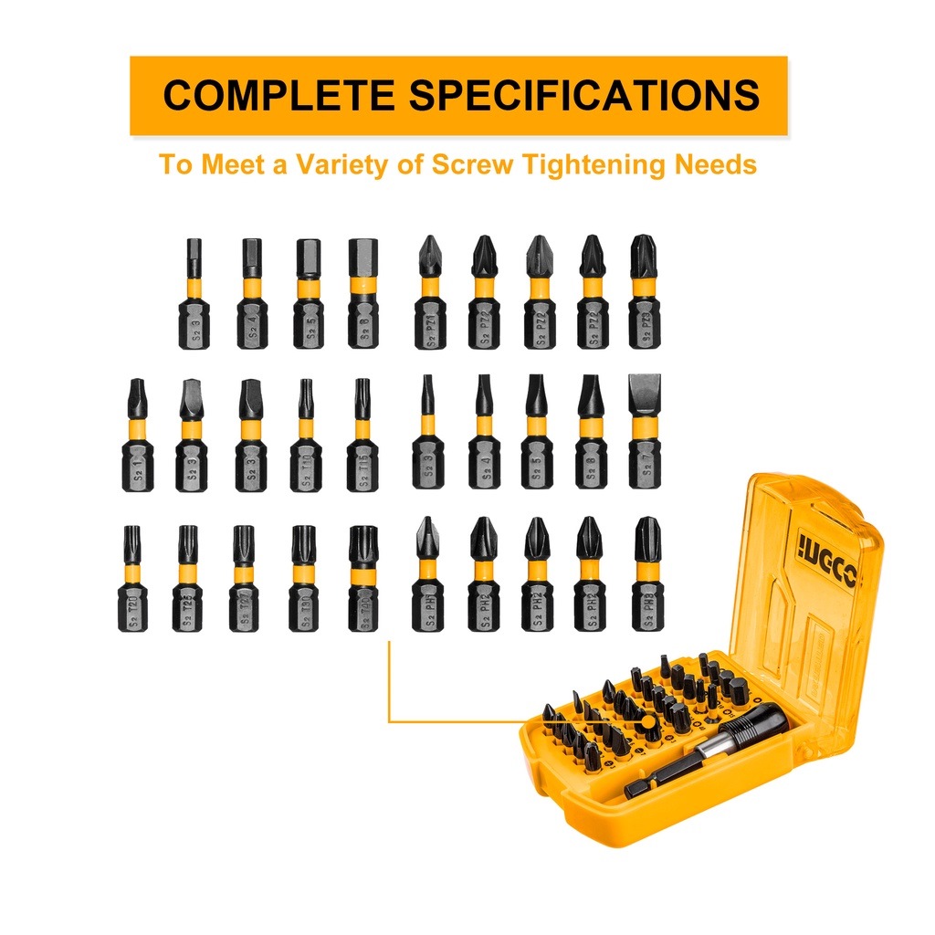 PUNTAS DE IMPACTO X30 PCS CAJA-INGCO AKSD66303 - Imagen 2