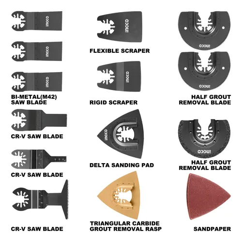 MULTIHERRAMIENTA OSCILANTE ACCESESORIOS X 23PCS-INGCO AKTMT2301 - Imagen 2