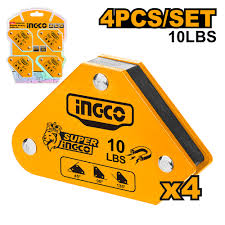 ESCUADRAS MAGNETICAS PARA SOLDAR SET X 4 PCS INGCO AMWH4001