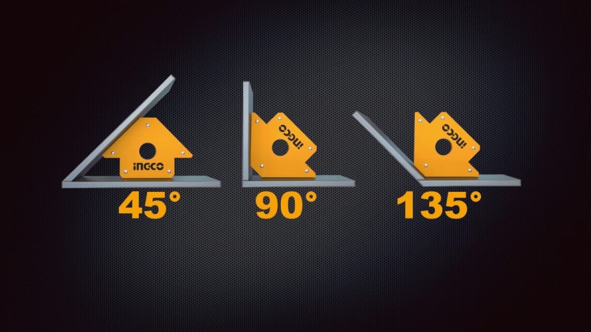 ESCUADRAS MAGNETICAS PARA SOLDAR SET X 4 PCS INGCO AMWH4001 - Imagen 2
