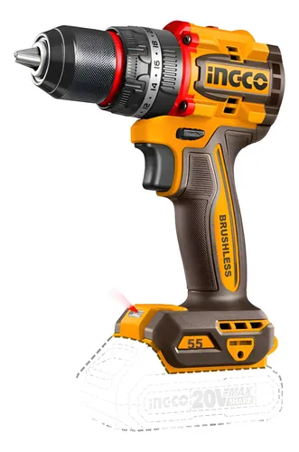 TALADRO ATORNILLADOR 20V PERCUTOR 55NM 13MM-INGCO CIDLI205581
