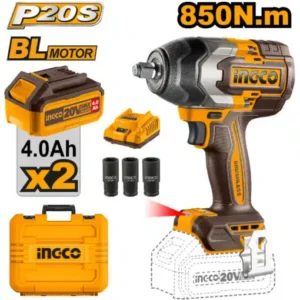 LLAVE DE IMPACTO 1/2 850NM 20V BL CON KIT-INGCO CIWLI2085-4
