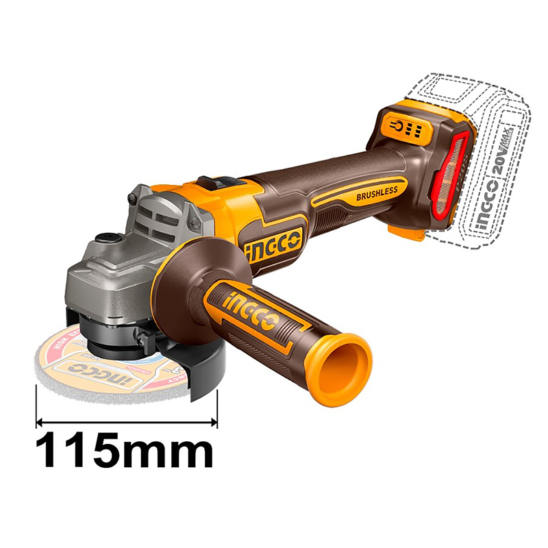 COMBO TALADRO PERCUTOR 66NM+AMOLADORA 1000W 115MM -INGCO CKLI20273-4 - Imagen 3