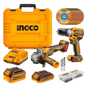 COMBO TALADRO PERCUTOR 66NM+AMOLADORA 1000W 115MM -INGCO CKLI20273-4