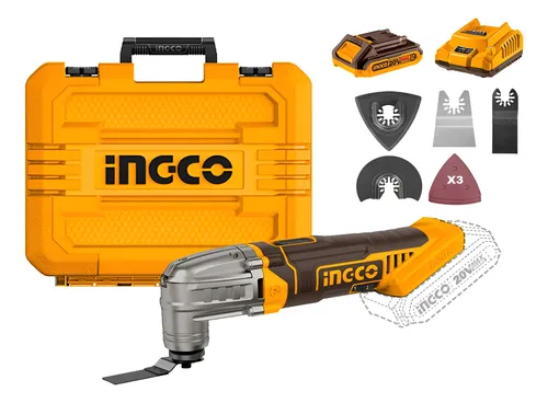 MULTIHERRAMIENTA OSCILANTE (P20S) 20V CON KIT INGCO CMLI20228-4