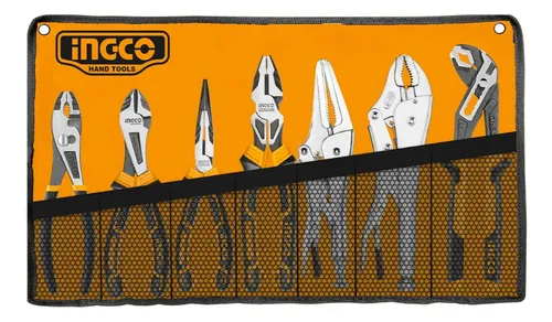 ALICATES COMBINADOSX 7PCS CR-V C/ESTUCHE-INGCO COS23036 - Imagen 2
