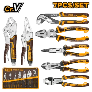 ALICATES COMBINADOSX 7PCS CR-V C/ESTUCHE-INGCO COS23036