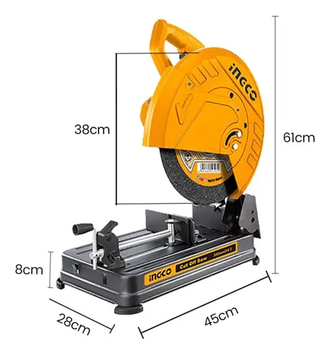 SIERRA SENSITIVA 14° / 355MM 2400W-INGCO COS35568-4 - Imagen 2